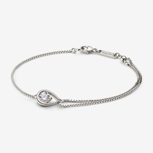 Pandora Brilliance 0.50 ct tw Double Bracelets White Gold | 2157-GXZNU