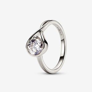 Pandora Brilliance 1.00 ct tw Lab-Created Diamond Rings White Gold | 9571-HVPFO