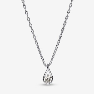 Pandora Brilliance Lab-created 0.15 ct tw Diamond Chain Necklaces Sterling Silver | 2917-CJHAS