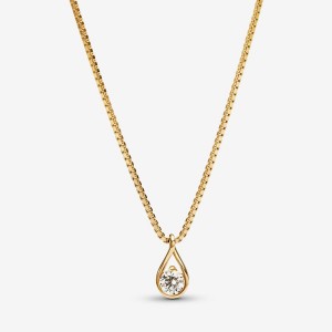 Pandora Brilliance Lab-created 0.25 ct tw Diamond Lab-Created Diamond Necklaces Gold | 4165-YANUQ