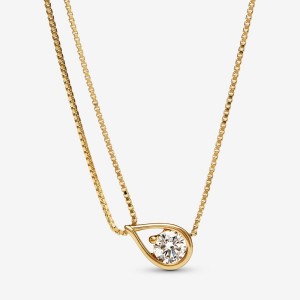 Pandora Brilliance Lab-created 0.75 ct tw Diamond Double Collier Lab-Created Diamond Necklaces Gold | 0524-RWZCK