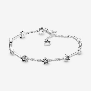 Pandora Celestial Stars Chain Bracelets Sterling Silver | 3281-NOYFB