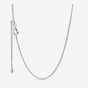 Pandora Curb Chain Necklaces Sterling Silver | 4736-AHEKQ