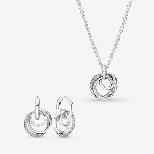 Pandora Family Always Encircled Pendant Necklace Pendant Necklaces Sterling Silver | 1859-XSOWT