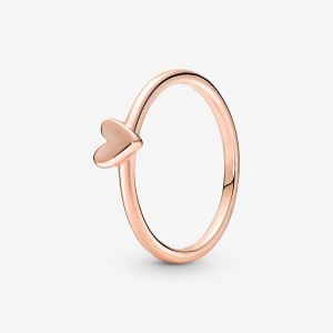 Pandora Freehand Heart & Promise Rings Rose Gold Plated | 1894-CRHQM