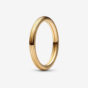 Pandora ME Band Rings Gold Plated | 6823-HSEPN