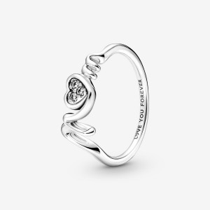 Pandora Mom Pavé Statement Rings Sterling Silver | 8512-SHCRW