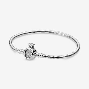 Pandora Moments Crown O Clasp Snake Charm Holders Sterling Silver | 2185-ARGTM