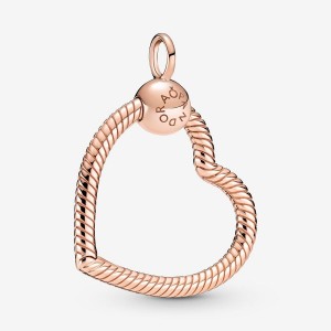 Pandora Moments Heart Charm Holders Rose Gold Plated | 2378-FNPLQ