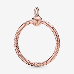 Pandora Moments Medium O Charm Pendants Rose Gold Plated | 2394-TSPAH