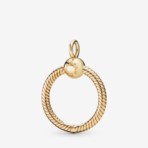 Pandora Moments Small O Charm Holders Gold Plated | 8935-OYBWD