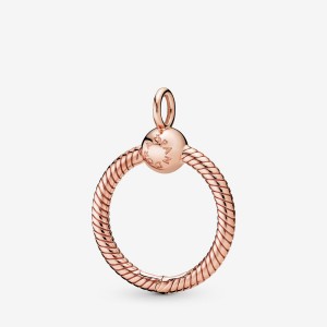 Pandora Moments Small O Charm Holders Rose Gold Plated | 6249-FXWRO