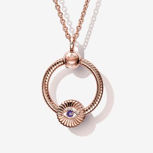 Pandora Pendant Necklaces Rose Gold Plated | 4738-MBKUA