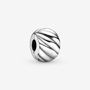 Pandora Polished Feathered Clip Clips Sterling Silver | 6714-QPJUA