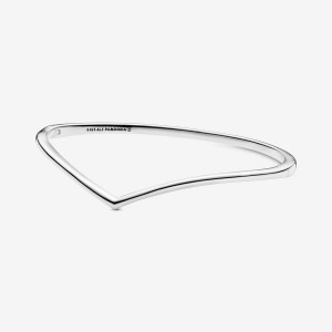 Pandora Polished Wishbone Bangle Bangles Sterling Silver | 9834-BFOYG