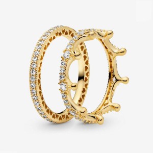 Pandora Ring Sets Gold Plated | 8012-QNLMJ