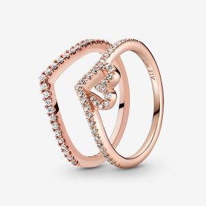 Pandora Ring Sets Rose Gold Plated | 9826-XHWSJ