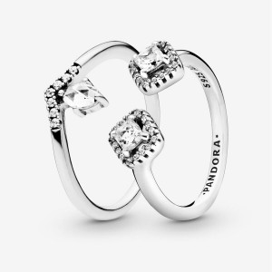 Pandora Ring Sets Sterling Silver | 1345-GPMEC