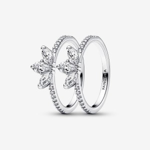 Pandora Ring Sets Sterling Silver | 2498-EMQGP