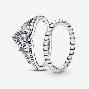 Pandora Ring Sets Sterling Silver | 3567-EBVDX