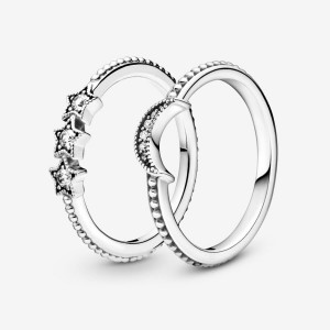 Pandora Ring Sets Sterling Silver | 4105-VQEYP