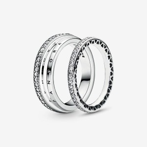 Pandora Ring Sets Sterling Silver | 7509-HPCGY