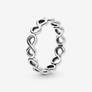 Pandora Simple Infinity Band Rings Sterling Silver | 7260-KYFJU