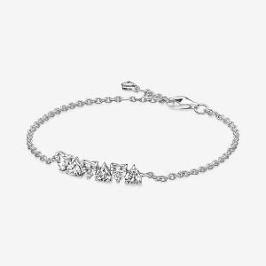 Pandora Sparkling Endless Hearts Non-charm Bracelets Sterling Silver | 5417-BGJNF