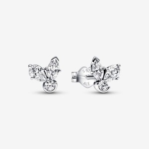 Pandora Sparkling Herbarium Clusters Stud Earrings Sterling Silver | 3271-JVYXG