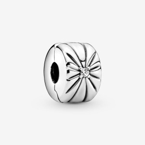 Pandora Sparkling Sunburst Clip Clips Sterling Silver | 3984-PLOTN