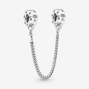 Pandora Stars & Galaxy Safety Safety Chains Sterling Silver | 6290-SMCJI