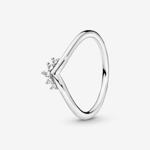 Pandora Tiara Wishbone Stackable Rings Sterling Silver | 6924-OHMUF