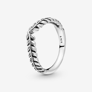 Pandora Wheat Grains Wishbone Stackable Rings Sterling Silver | 9168-DAHNE