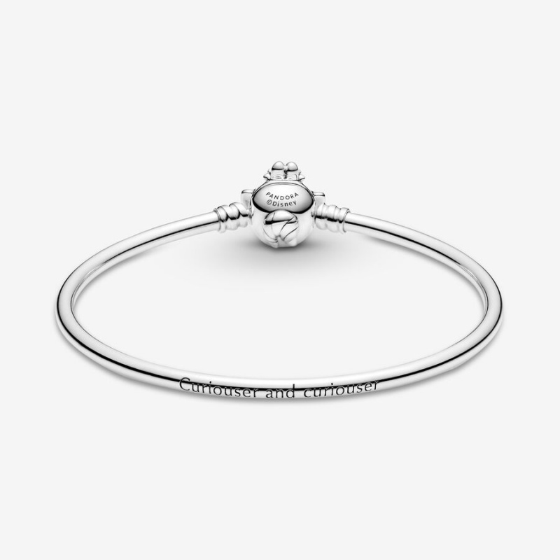 Pandora Alice in Wonderland Cheshire Cat Clasp Moments Bangle Charm Holders Sterling Silver | 2105-RHKVW