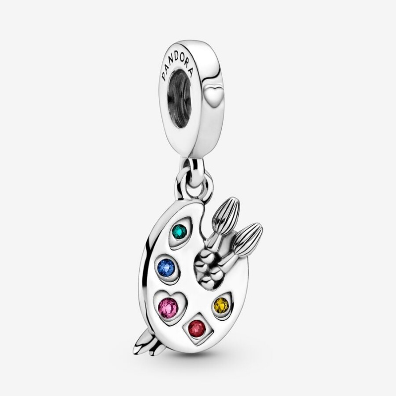 Pandora Artist\'s Palette Dangle Dangle Charms Sterling Silver | 3167-OWSTX