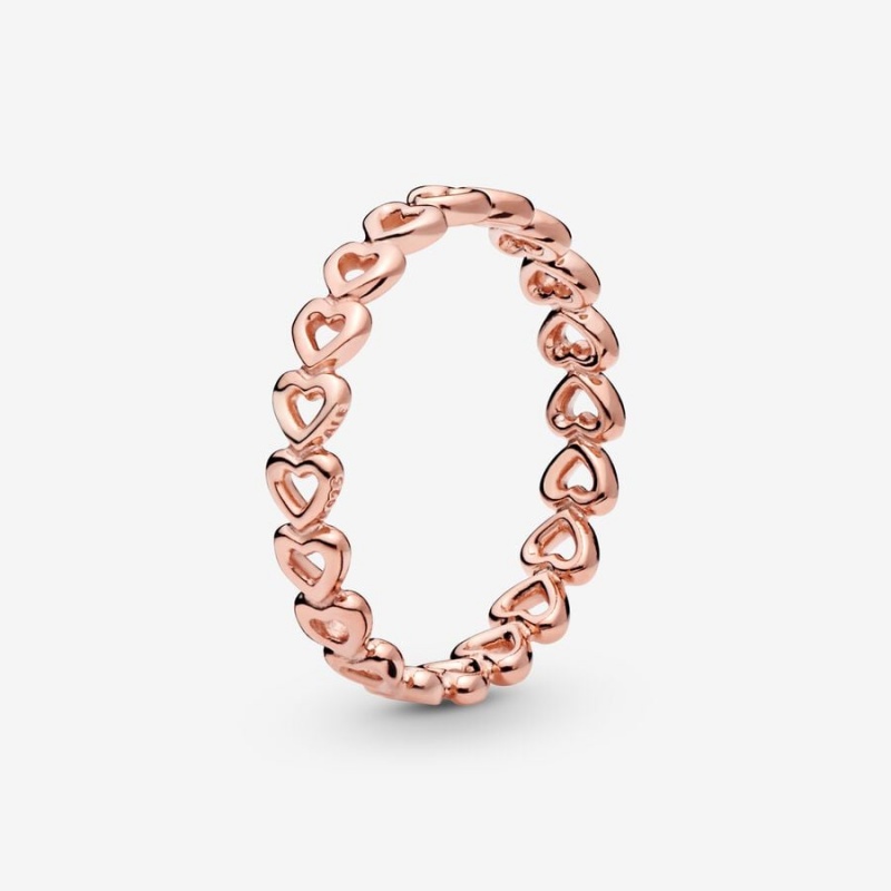 Pandora Band ofs Band Rings Rose Gold Plated | 3186-MDEQR