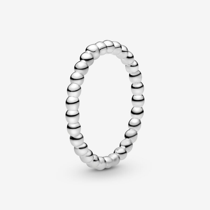 Pandora Beaded Band Rings Sterling Silver | 8165-IBGLR