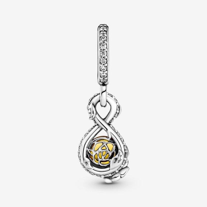 Pandora Belle Infinity & Rose Flower Pendants Sterling Silver | 7941-IGASH