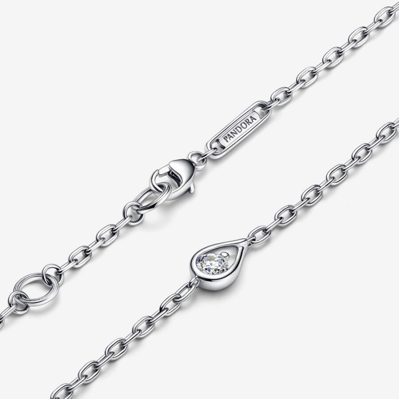 Pandora Brilliance 0.15 ct tw Lab-Created Diamond Bracelets Sterling Silver | 6579-XJORT