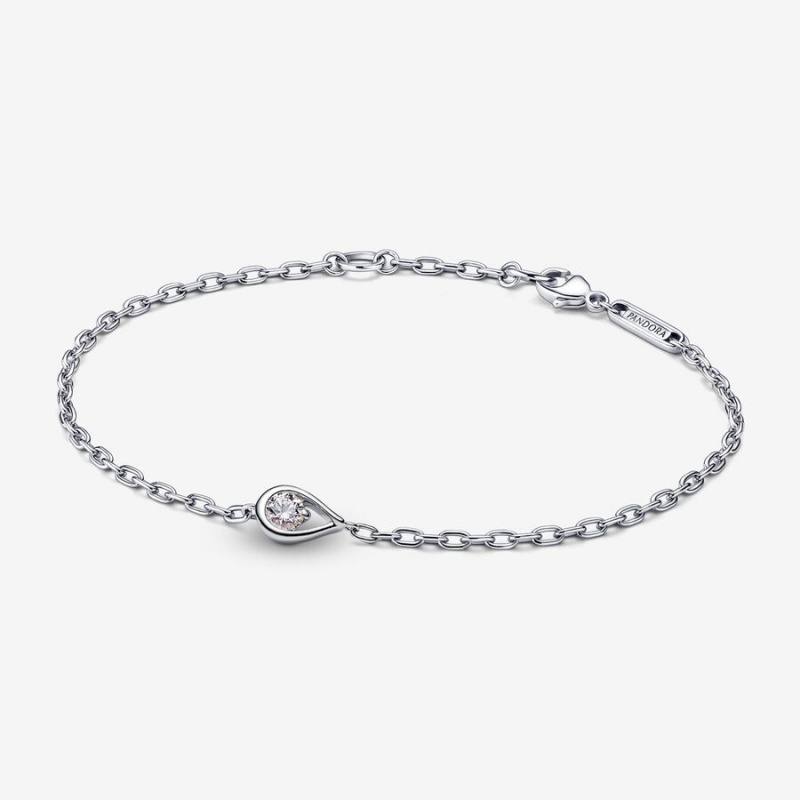 Pandora Brilliance 0.15 ct tw Lab-Created Diamond Bracelets Sterling Silver | 6579-XJORT