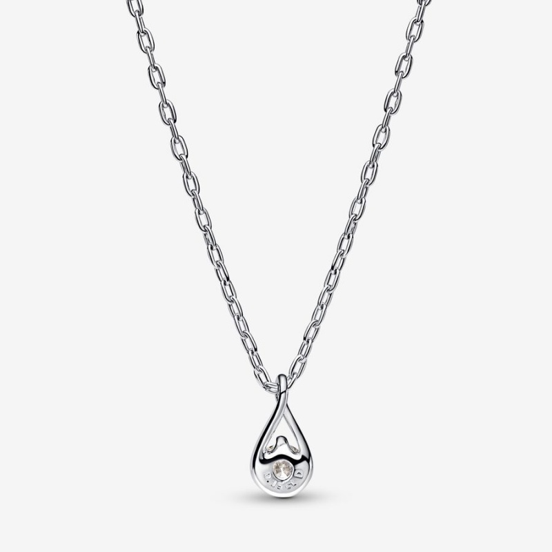 Pandora Brilliance 0.15 ct tw Necklaces Sterling Silver | 3614-HQDBG