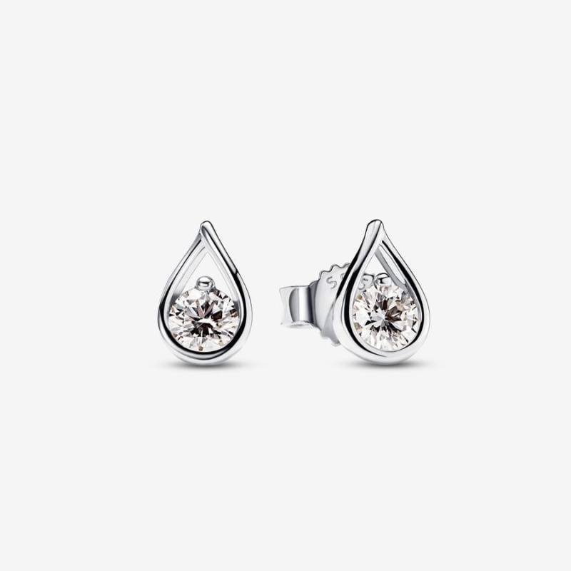 Pandora Brilliance 0.20 ct tw Stud Lab-Created Diamond Earrings Sterling Silver | 6812-PLBZQ