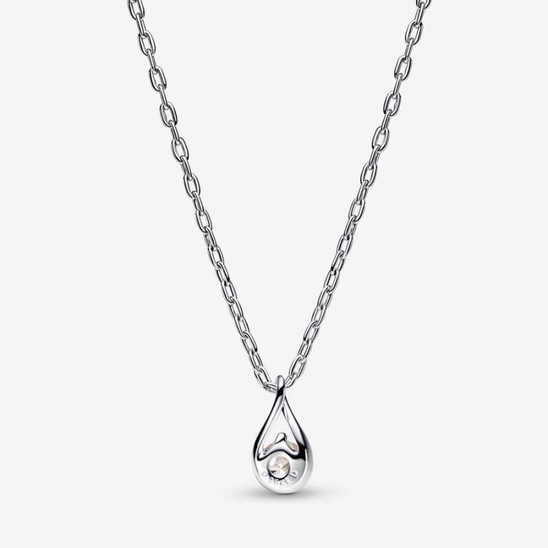 Pandora Brilliance 0.25 ct tw Necklaces Sterling Silver | 5218-MNVZB