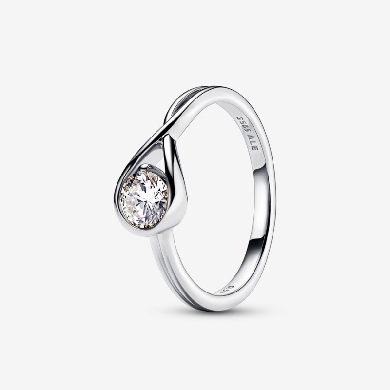 Pandora Brilliance 0.50 ct tw Lab-Created Diamond Rings Sterling Silver | 2059-CQBHF