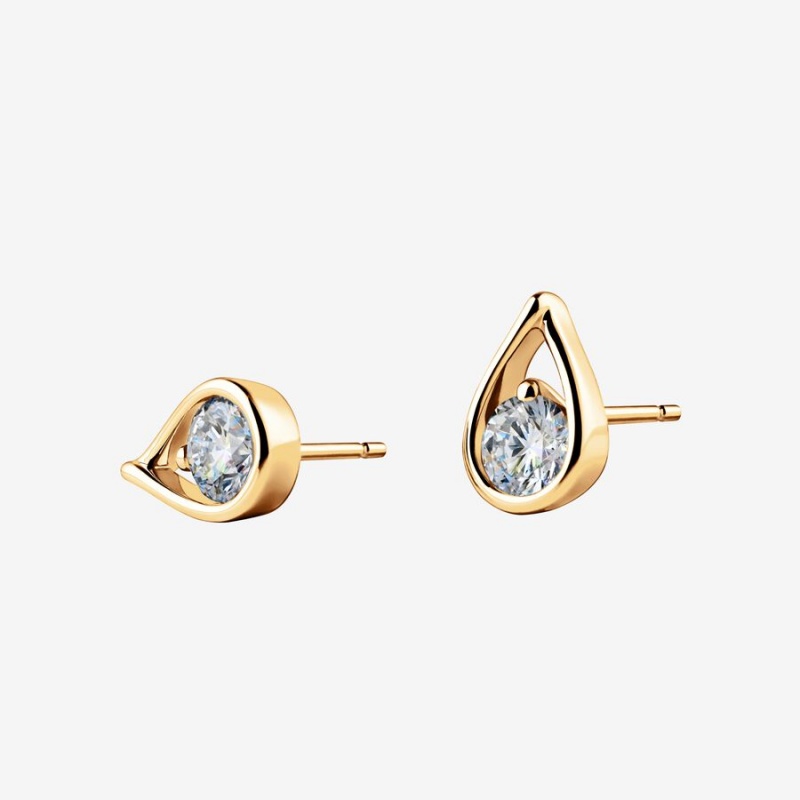 Pandora Brilliance 1.00 ct tw Diamonds Earrings Gold | 7428-QCMYO