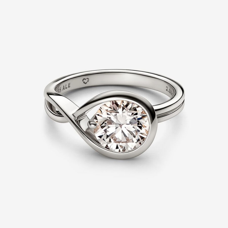 Pandora Brilliance 2.00 ct tw Diamond Rings White Gold | 9654-QEBWN