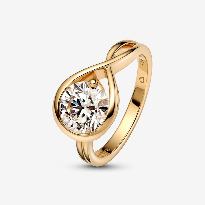 Pandora Brilliance 2.00 ct tw Lab-Created Diamond Rings Gold | 2340-RODYC