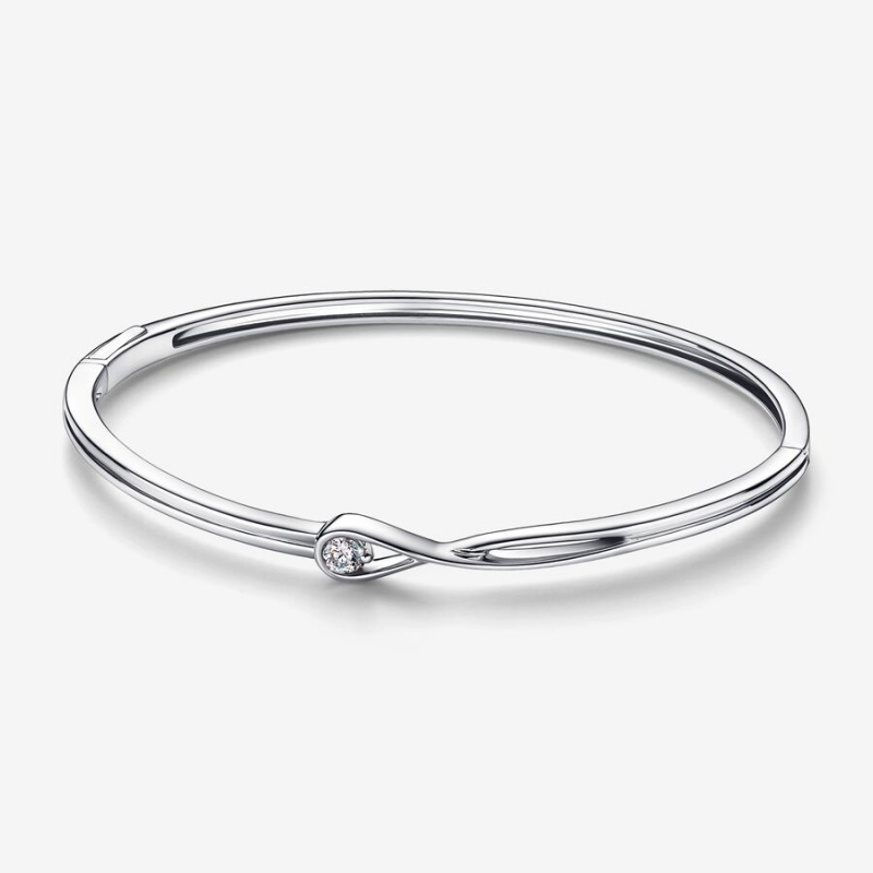 Pandora Brilliance Lab-created 0.15 ct tw Diamond Bangle Bangles Sterling Silver | 9687-BUACL