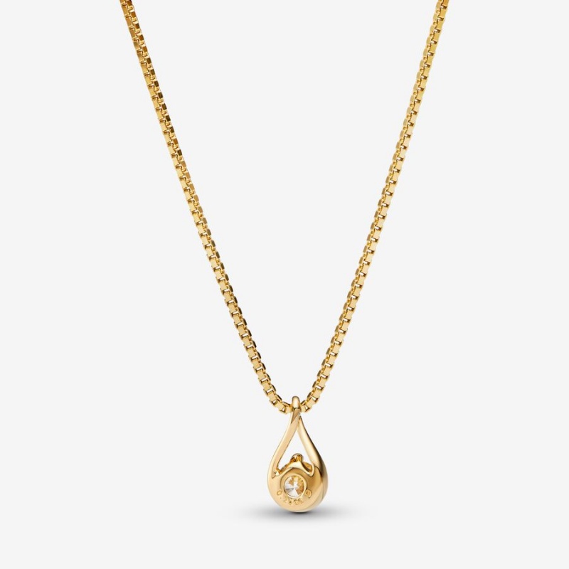 Pandora Brilliance Lab-created 0.25 ct tw Diamond Lab-Created Diamond Necklaces Gold | 4165-YANUQ