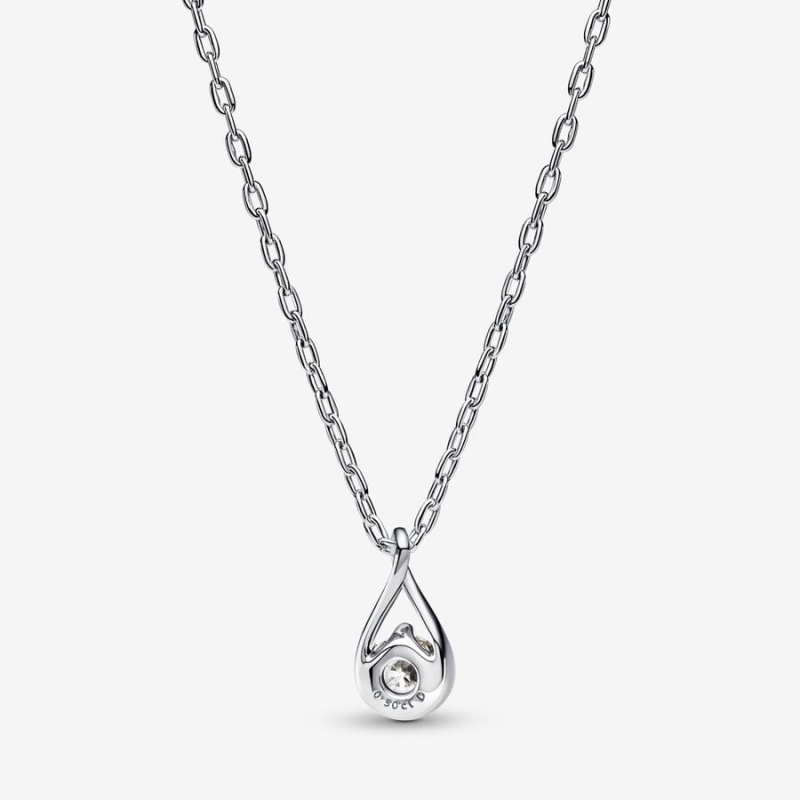 Pandora Brilliance Lab-created 0.50 ct tw Diamond Lab-Created Diamond Necklaces Sterling Silver | 9146-ZHCGA